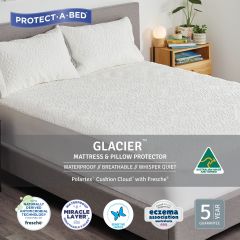 Protect-A-Bed Glacier Polartex Jacquard Fitted Waterproof Mattress Protector