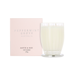 Peppermint Grove Australia Austin & Oud - Large Soy Candle 370g