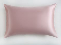 6A Grade 100% Mulberry Silk ZIPPERED STANDARD Pillowcase Pink