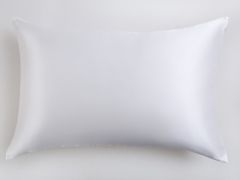 6A Grade 100% Mulberry Silk ZIPPERED KING Pillowcase White