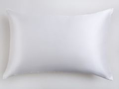 Luxe Bedding 6A Grade 100% Mulberry Silk ZIPPERED KING Pillowcase White