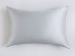 Luxe Bedding 6A Grade 100% Mulberry Silk Zippered King Pillowcase Silver