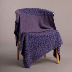 McDonald Possum Merino Fair Isle Blanket Lilac/Cobalt
