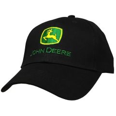 John Deere Men/Unisex One Size Logo "Nothing Runs Like a Deere" Cap/Hat Black