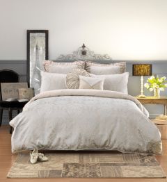 Bianca Elegance Kensington Quilt Cover Set Taupe