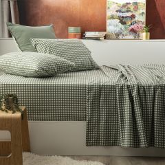 Park Avenue 175 GSM Egyptian Cotton Flannelette Sheet Set Gingham
