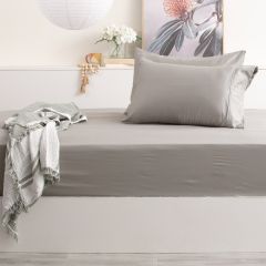 Park Avenue 500 Thread Count Bamboo Cotton Fitted Sheet Combo Charcoal