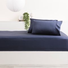 Park Avenue 500 Thread Count Bamboo Cotton Fitted Sheet Combo Indigo
