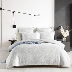Renee Taylor Chloe Jersey Jacquard Quilt cover set Ivory