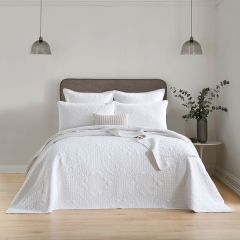 Renee Taylor Asher Jacquard Coverlet Set White