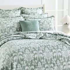Renee Taylor Tahlia Jacquard Coverlet Set EuroP/C Jade