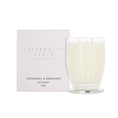 Peppermint Grove Australia Patchouli & Bergamot - Large Soy Candle 370g