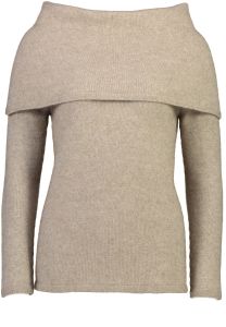 McDonald Possum Merino Womens Origami Neck Sweater Mocha