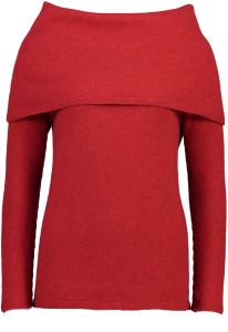 McDonald Possum Merino Womens Origami Neck Sweater Red