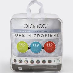 Bianca Relax Right Pure Microfibre Clip Together Four Seasons Quilt