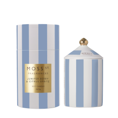 Moss St. Fragrances Juniper Berry & Citrus Spritz - Large Ceramic Candle 360g