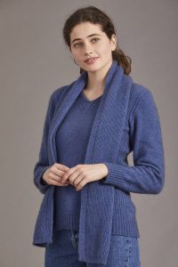 McDonald Possum Merino Fine Rib Scarf-Orchid