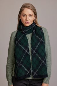 McDonald Possum Merino Tartan Scarf-Jade