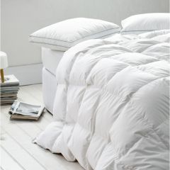 Luxury Bedding 80% White Goose & 20% Feather Down Quilt-Winter Warmth