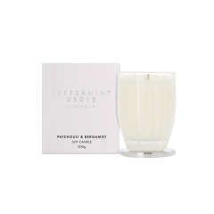 Peppermint Grove Australia Patchouli & Bergamot - Medium Soy Candle 200g