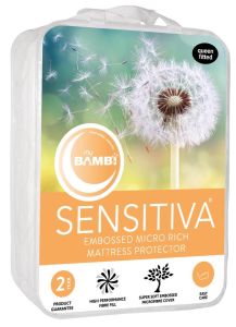 Bambi Sensitiva Embossed Microfibre Quilted Mattress Protector Single Size