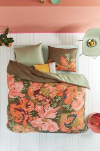 Oilily Embroidered Flower Cotton Sateen Quilt Cover Set