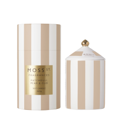 Moss St. Fragrances Patchouli, Pear & Oud - Large Ceramic Candle 360g