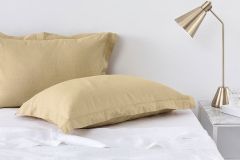 Sheridan Abbotson Belgian Linen Tailored Pillowcase Pair Honey