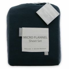 Apartmento Micro Flannel Sheet Set Navy