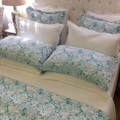 Angads Aqua Yarra Hand Quilted Cotton Bedspread Set