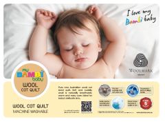 Bambi Machine Washable Wool Cot Quilt for Babies