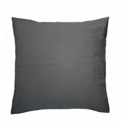 Bambury French Linen European Pillowcase -Charcoal