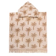 Bambury Kids Palm Poncho Hooded Beach Towels|Quick Drying-Sunset
