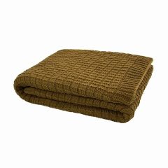Bambury Tanami knitted Throw Rug Tobacco