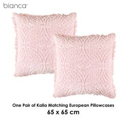 Bianca Pair of Kalia Pink European Pillowcases