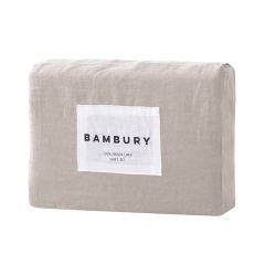 Bambury French Linen Sheet Set Pebble Queen