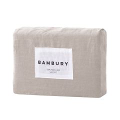 Bambury French Linen Sheet Set Pebble King