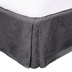 Bambury French Flax Linen Valance-Charcoal