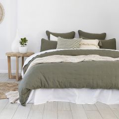 Bambury Willare Quilt Cover Set - Moss