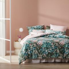 Logan and Mason Platinum Tasman Quilt Cover Set Olive