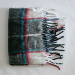 MJG Cabin Check Throw Red