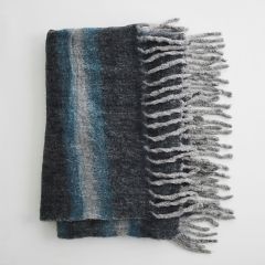 MJG Cabin Stripe Mohair Throw
