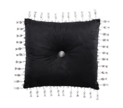 Davinci Chamonix Tasselled Square Cushion Silver