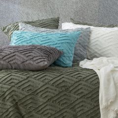 Revive Living Chevvy Cotton Chenille Vintage washed Tufted Quilt cover set