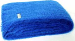 Masterweave Windermere Mohair Throw Rug Blanket - Cobalt