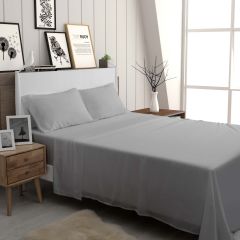 Bambi 500TC Cotton Fitted Sheet Silver