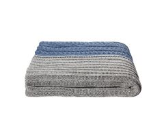 KAS Danilo Denim Dual Shade Throw Rug 130 x 170cm