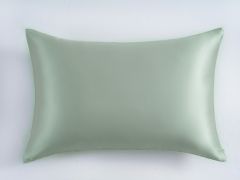 6A Grade 100% Mulberry Silk ZIPPERED STANDARD Pillowcase Sage Green