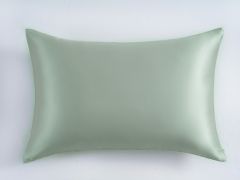 Luxe Bedding 6A Grade 100% Mulberry Silk ZIPPERED STANDARD Pillowcase Sage Green