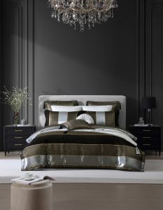 Davinci Sovereign Stripe Quilt Cover Set Bronze